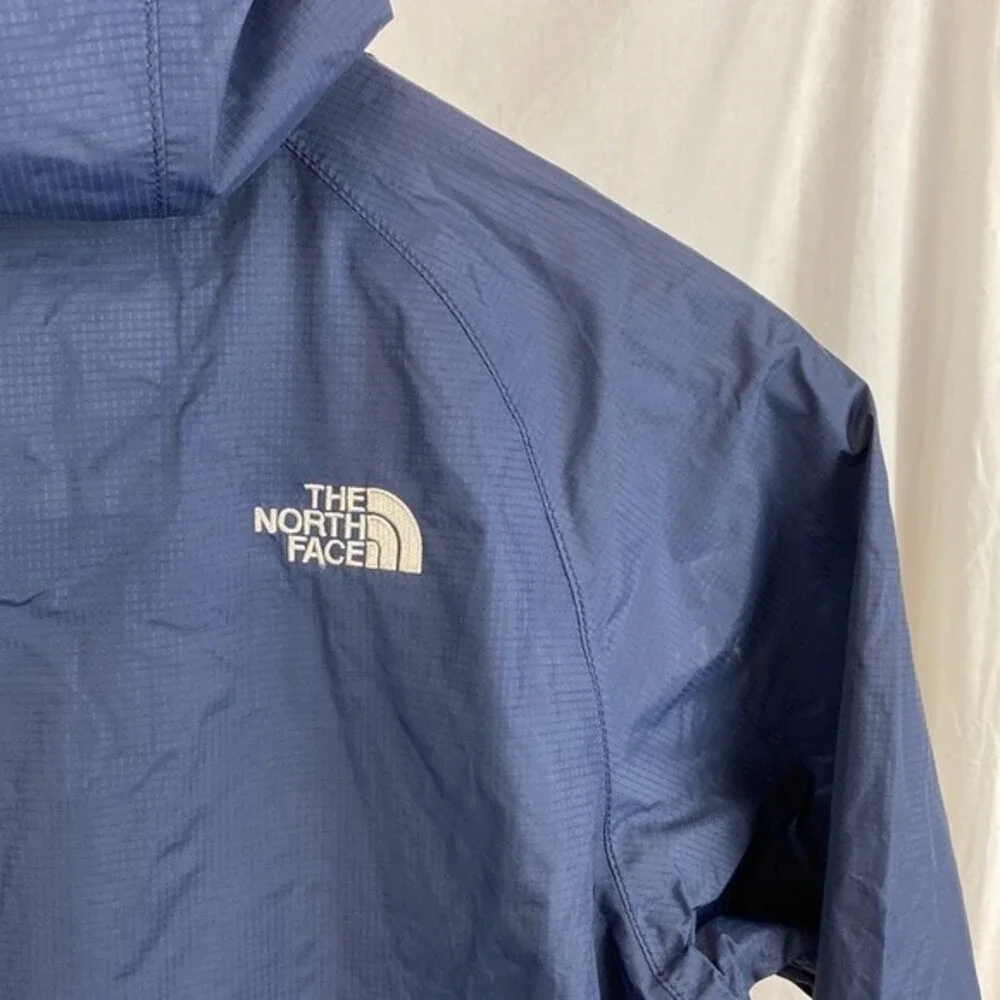 The North Face Blue Zip Up Hooded HyVent Long Sleeve Windbreaker Jacket XS